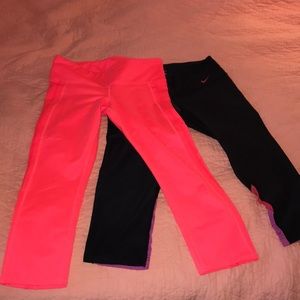 Two medium sized leggings/ capris!